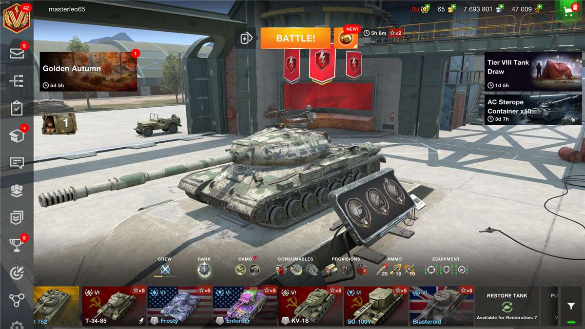 Penjualan akun permainan World of Tanks Blitz